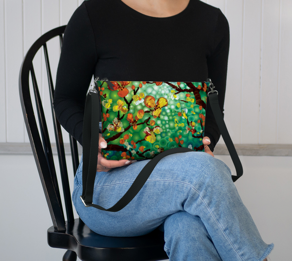 Crossbody Purse "Orange Blossoms"