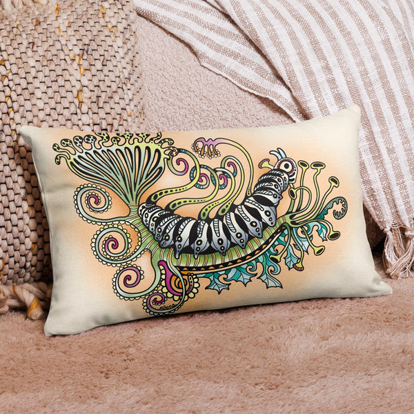 Premium Throw Pillow "Caterpillar"