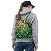 Drawstring Backpack Bag "Orange Blossom"