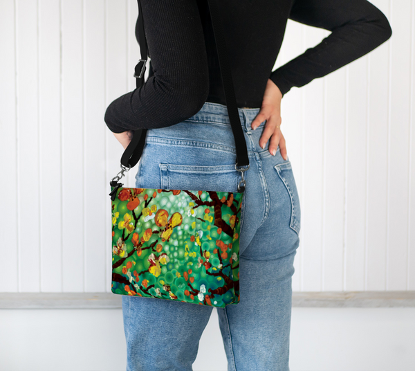 Crossbody Purse "Orange Blossoms"