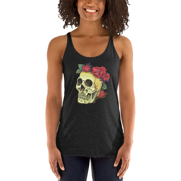 ROSE SKULL art Tank Top