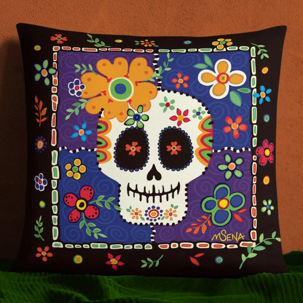 MARIGOLD MUERTO art Throw Pillow