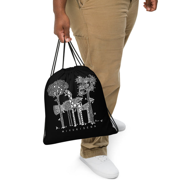 Drawstring Backpack Bag "Between the Trees"