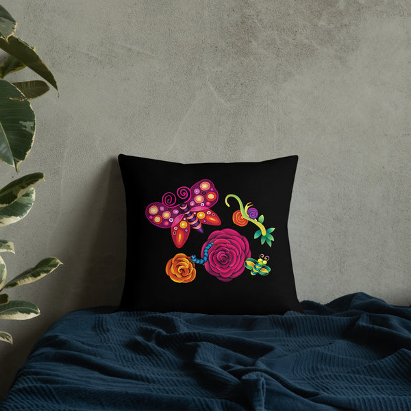 DECEPTION OF PRETTY THINGS art Premium Throw Pillow