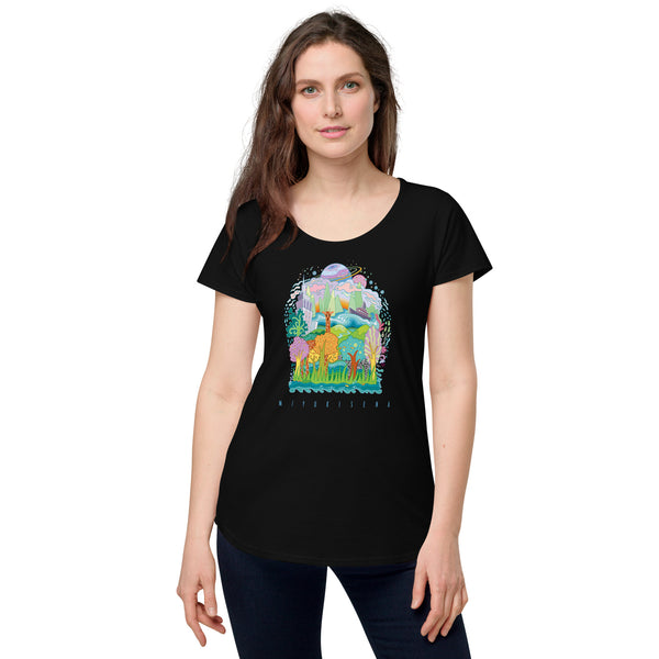 SNOW GLOBE art Round-neck T-Shirt